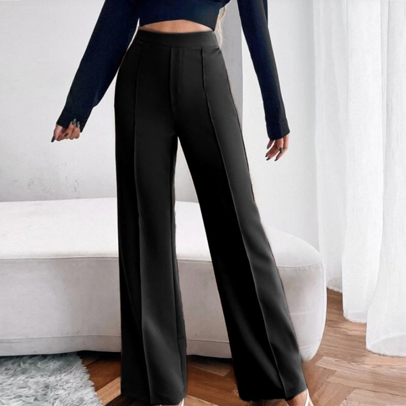 Damen Palazzo-Hose mit hoher Taille und elegantem Schnitt Fudus