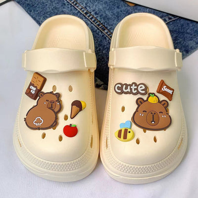 Damen Verspielte Clogs mit tierischen Motiven und ergonomischem Fußbett Fudus