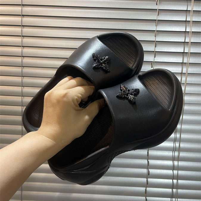 Damen Komfortable Slipper mit verspieltem Schmetterlingsdesign Fudus