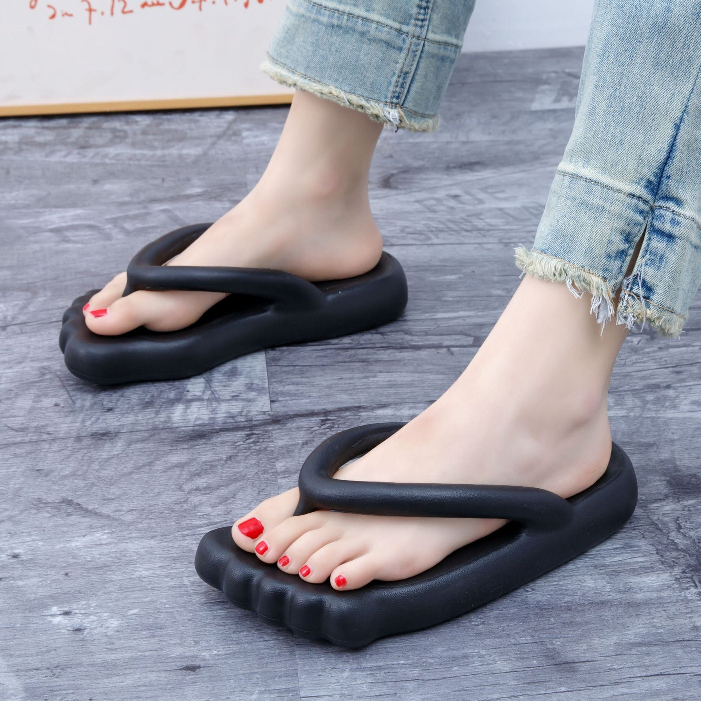 Damen Komfortable Flip-Flops mit innovativem Fußdesign Fudus