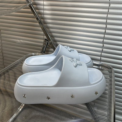 Damen Bequeme Pantoletten mit modischen Sternenapplikationen Fudus