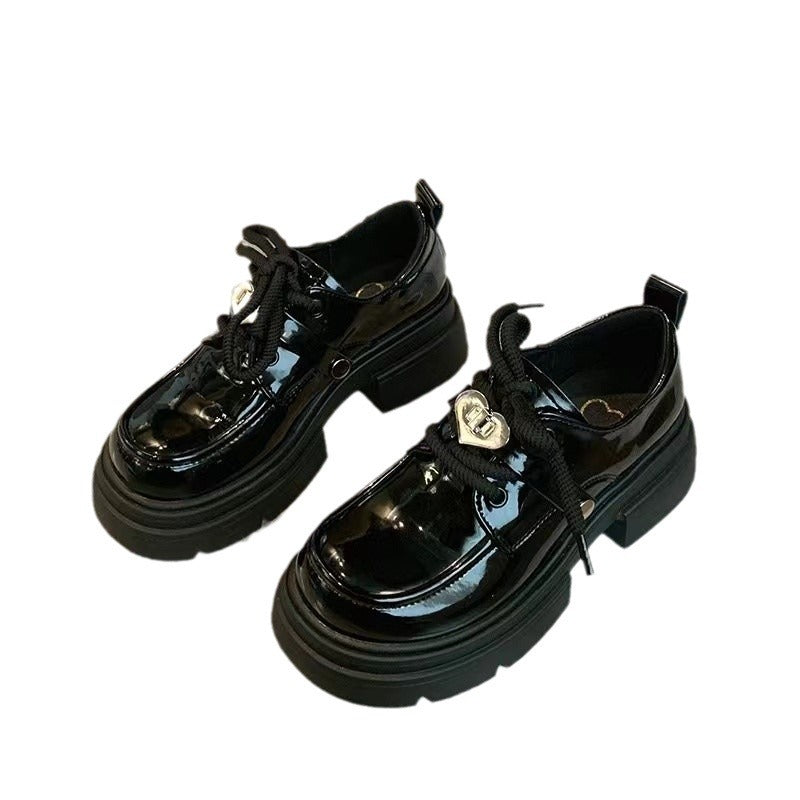 Damen Stilvolle Plattform-Lederschuhe mit Schnürung und elegantem Detail Fudus