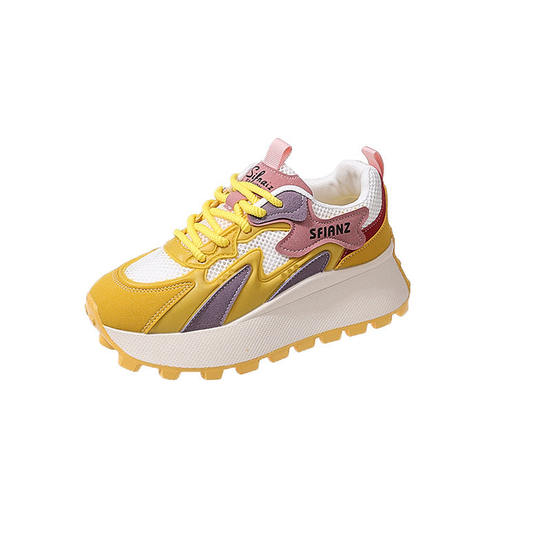 Damen Chunky Sneaker mit hohem Plateau und atmungsaktivem Obermaterial Fudus