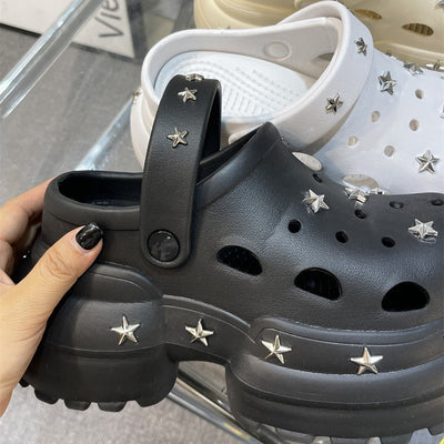 Damen modische Clogs mit trendigem Sternen-Design Fudus
