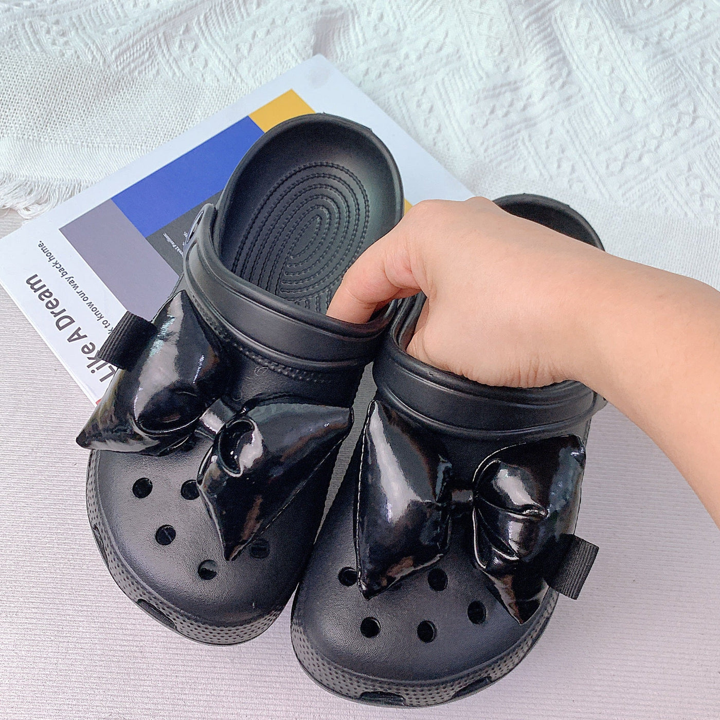 Damen modische Clogs mit dekorativem Schleifendetail Fudus