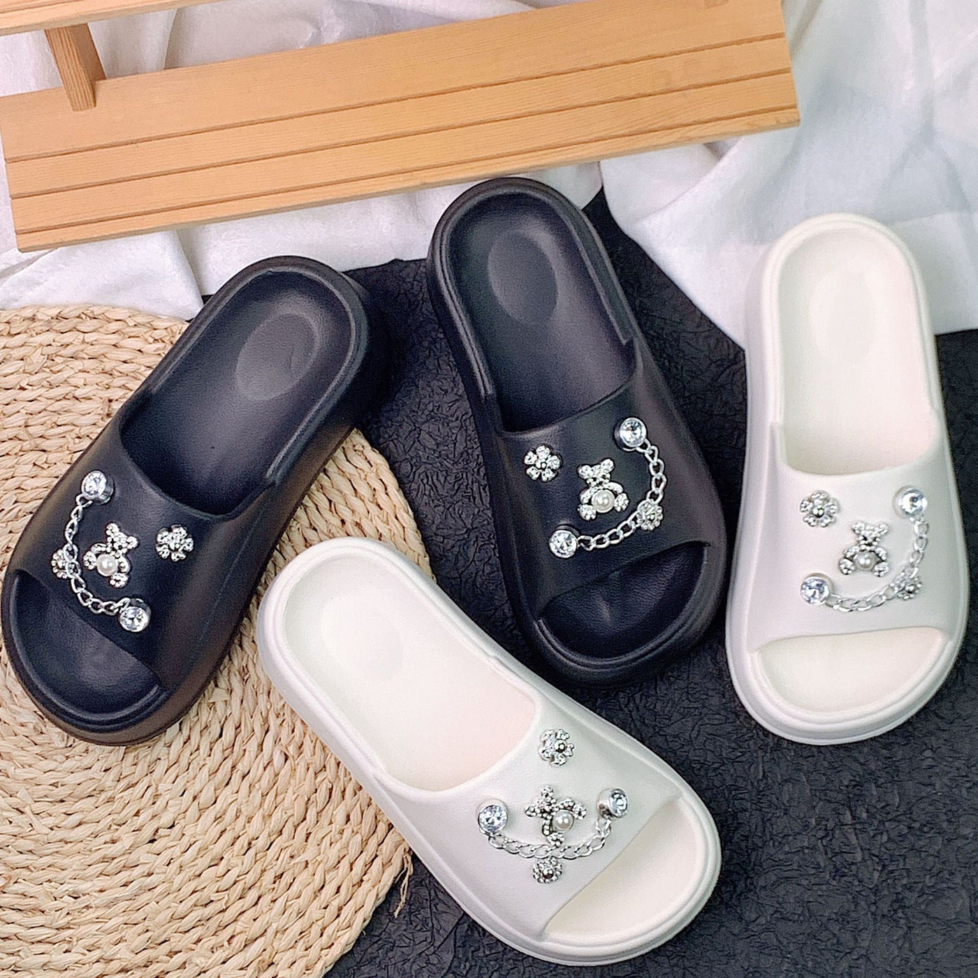 Damen Dekorative Hausschuhe Fudus