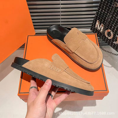 Damen Slipper mit weichem Wildleder und anatomischer Fußbettung Fudus