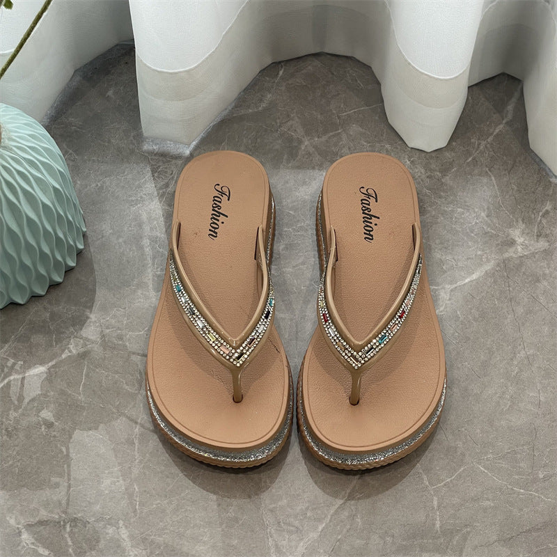 Damen Elegante und funkelnde Zehentrenner-Sandalen mit hochwertigem Komfort Fudus