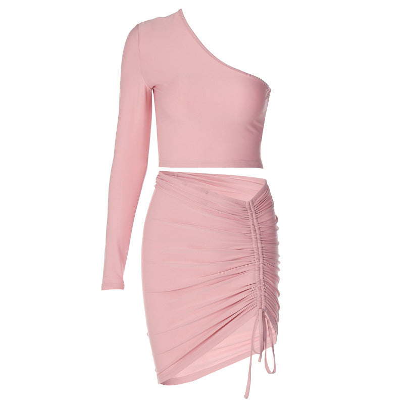 Damen Wickelkleid mit asymmetrischem Ausschnitt und raffinierten Raffungselementen Fudus