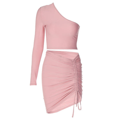 Damen Wickelkleid mit asymmetrischem Ausschnitt und raffinierten Raffungselementen Fudus