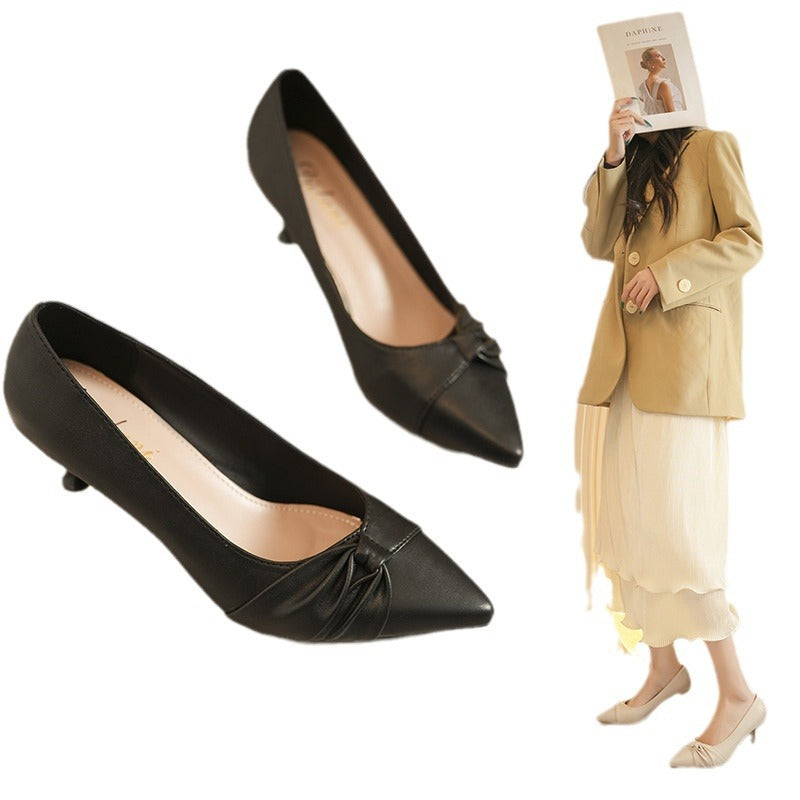 Damen elegante Pumps mit stilvollem Knoten-Design Fudus