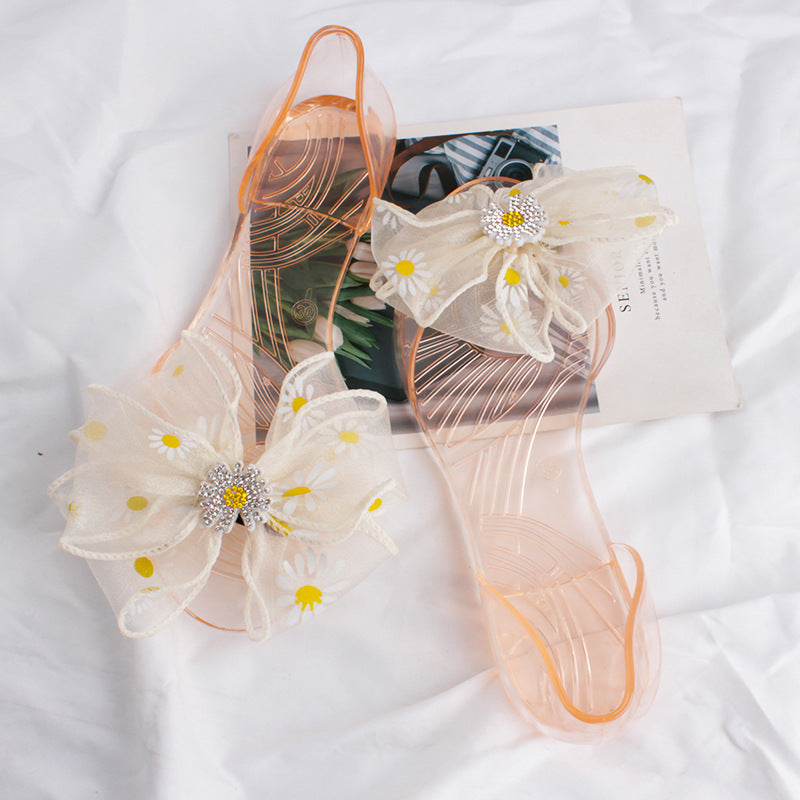 Damen Glamouröse Hausschuhe mit auffälligen Blumenapplikationen Fudus