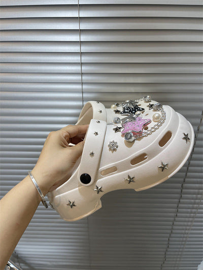 Damen Kreative und modische Clogs mit funkelnden Applikationen Fudus