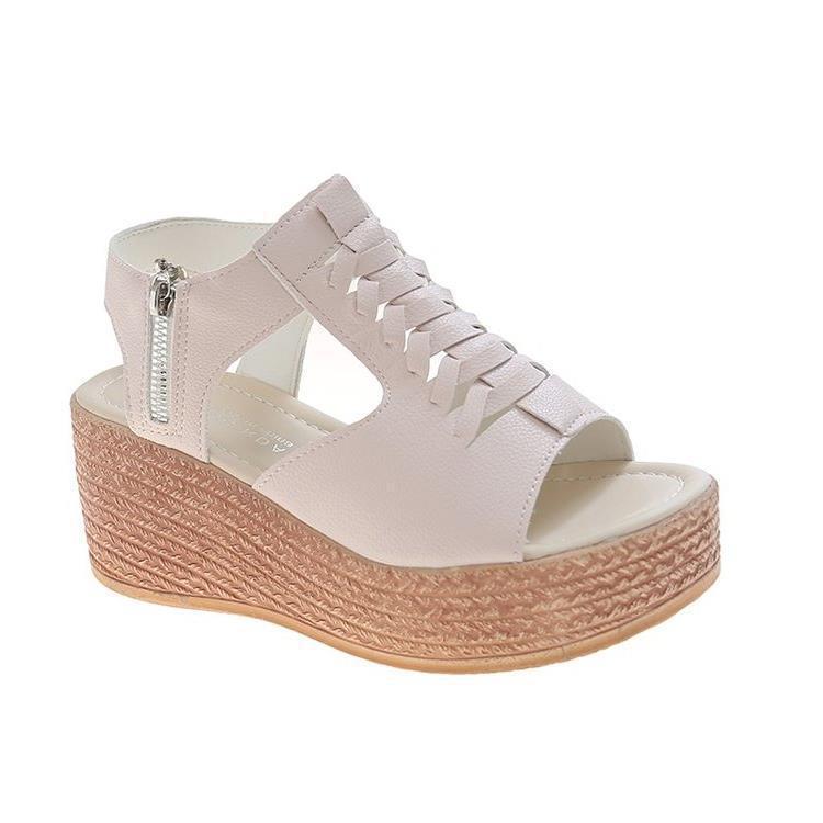 Damen Wedge-Sandalen mit gekreuztem Riemendesign und bequemer Innensohle Fudus