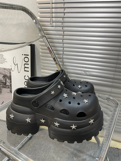 Damen modische Clogs mit trendigem Sternen-Design Fudus