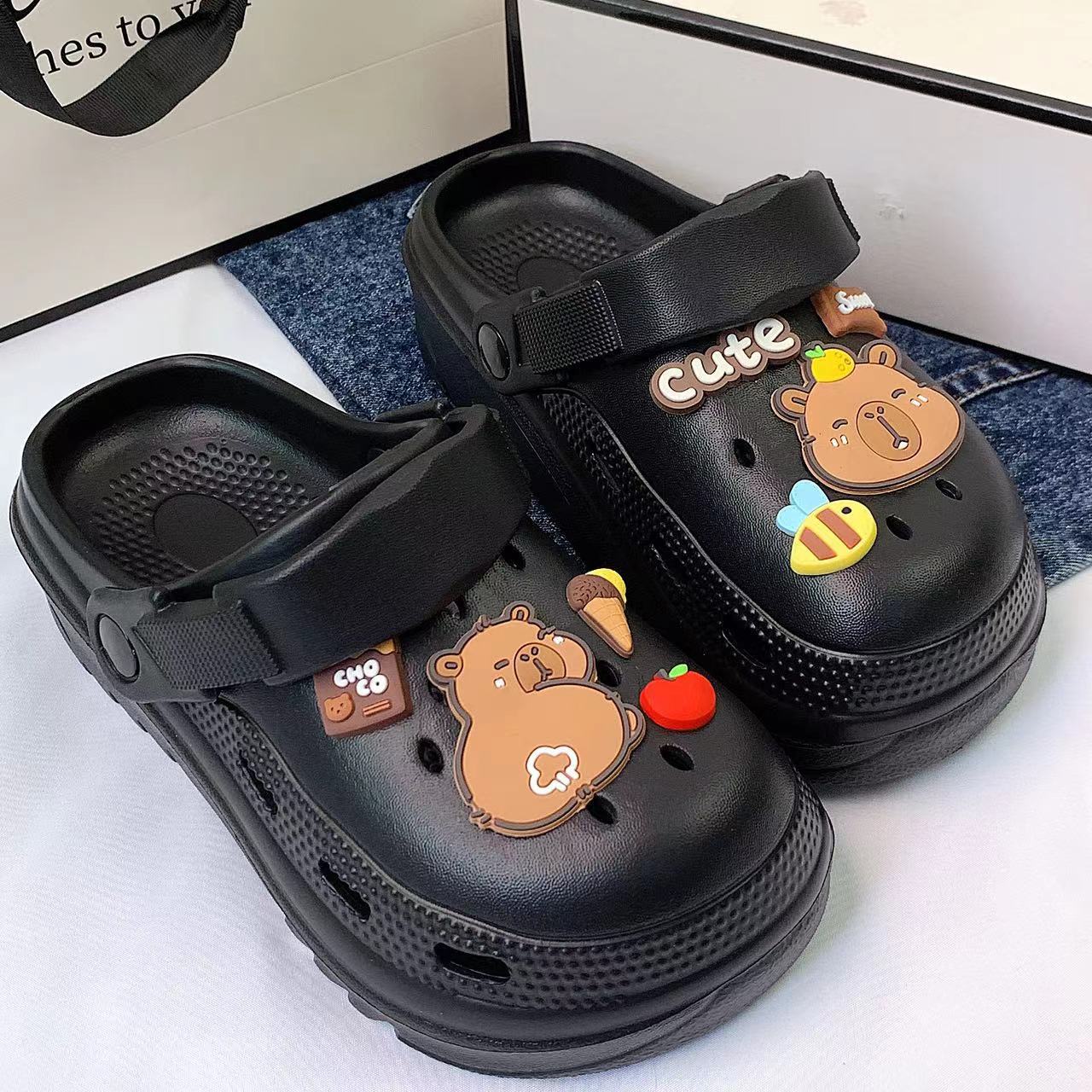 Damen Verspielte Clogs mit tierischen Motiven und ergonomischem Fußbett Fudus