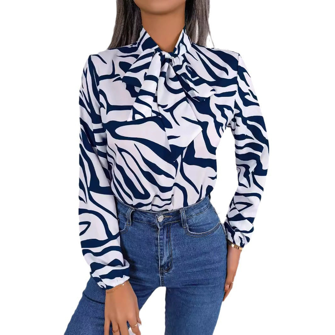 Damen Bluse mit modernem Zebradesign Fudus