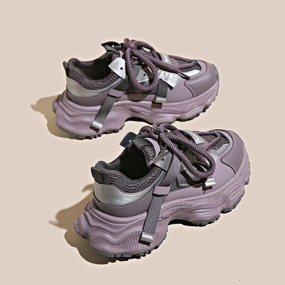 Damen Sportliche Chunky Sneakers mit atmungsaktiver Mesh-Oberfläche und ergonomischer Dämpfung Fudus