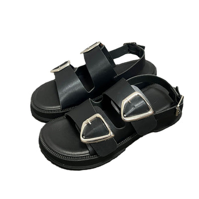 Damen Komfortable Sandalen mit modischen Schnallen und rutschfester Sohle Fudus