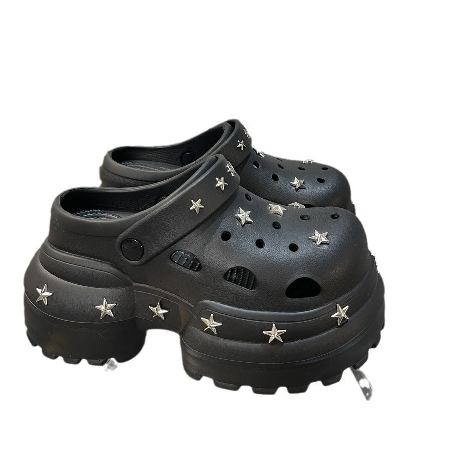 Damen modische Clogs mit trendigem Sternen-Design Fudus