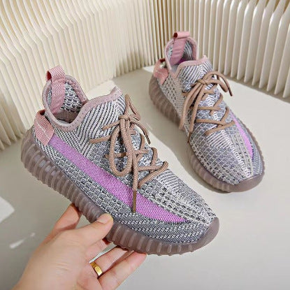 Damen atmungsaktive Sneakers mit flexiblem Mesh-Obermaterial und rutschfester Sohle Fudus