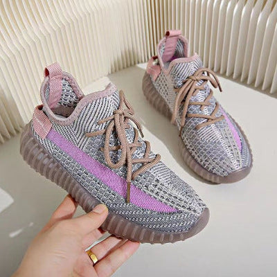 Damen atmungsaktive Sneakers mit flexiblem Mesh-Obermaterial und rutschfester Sohle Fudus