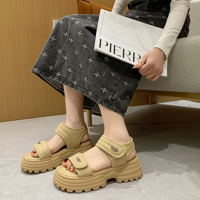 Damen Sportliche Klettsandalen mit dicker Sohle und atmungsaktiver Obermaterialien Fudus