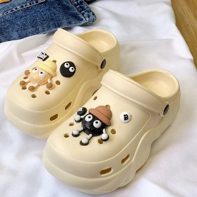 Damen Tiermotivierte Komfortclogs mit kreativen Accessoires Fudus