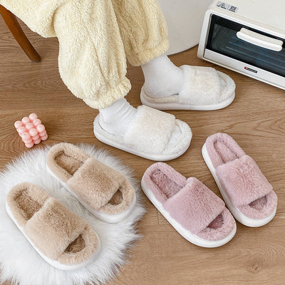 Damen Kuschelige Slipper mit weichem Fellfutter Fudus