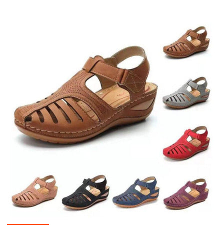 Damen bequeme Sandalen mit atmungsaktivem Obermaterial und verstellbarem Riemen Fudus