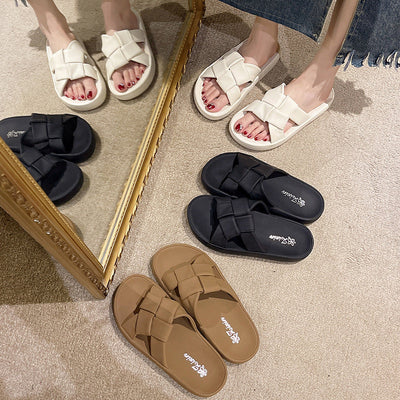 Damen Trendige Slide-Sandalen mit dekorativem Schleifen-Design und komfortabler Sohle Fudus