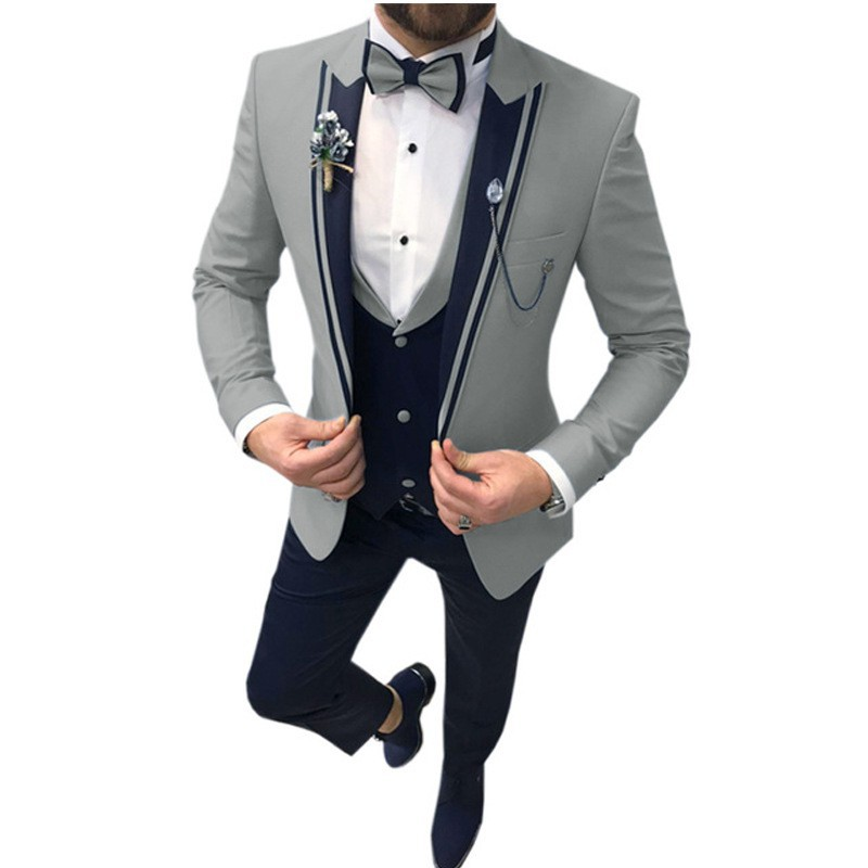 Slim Fit Hochzeitsgast Anzug für Herren | 3-Teilig