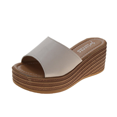 Damen Wedge-Pantoletten mit modischem Obermaterial und rutschfester Sohle Fudus