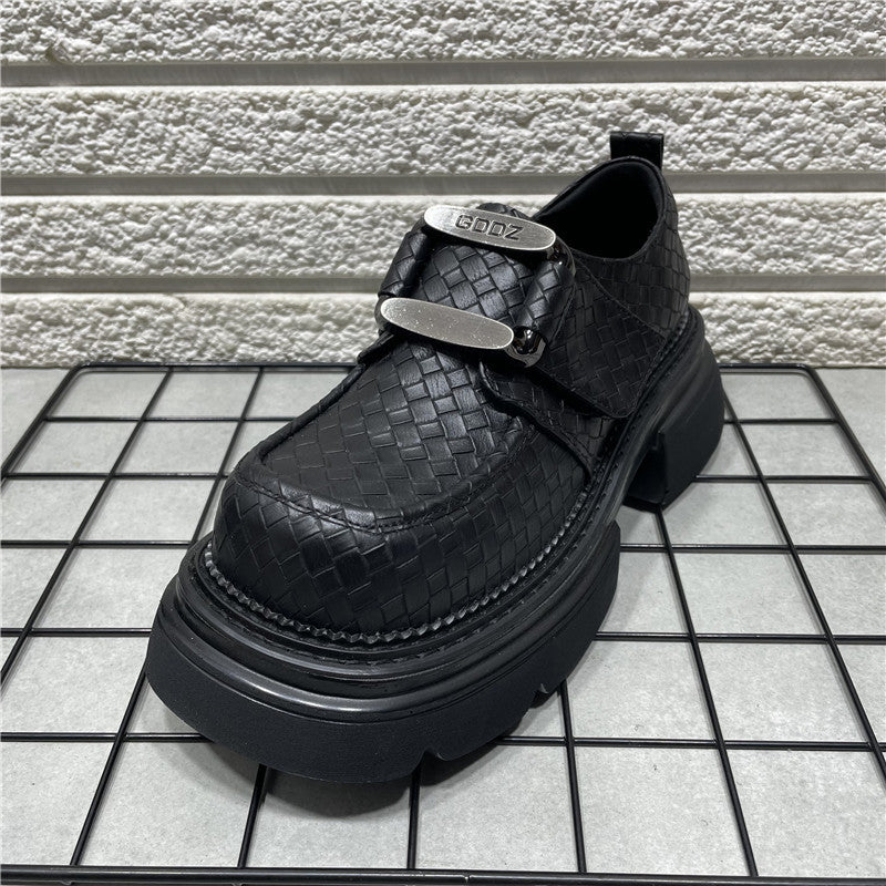 Damen moderne Schnürschuhe mit strukturiertem Obermaterial und bequemer Plattformsohle Fudus