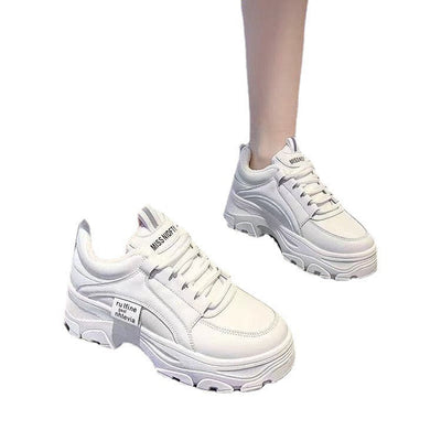 Damen Sportliche Plateau-Sneaker mit atmungsaktivem Obermaterial und rutschfester Sohle Fudus