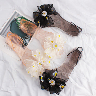 Damen Glamouröse Hausschuhe mit auffälligen Blumenapplikationen Fudus