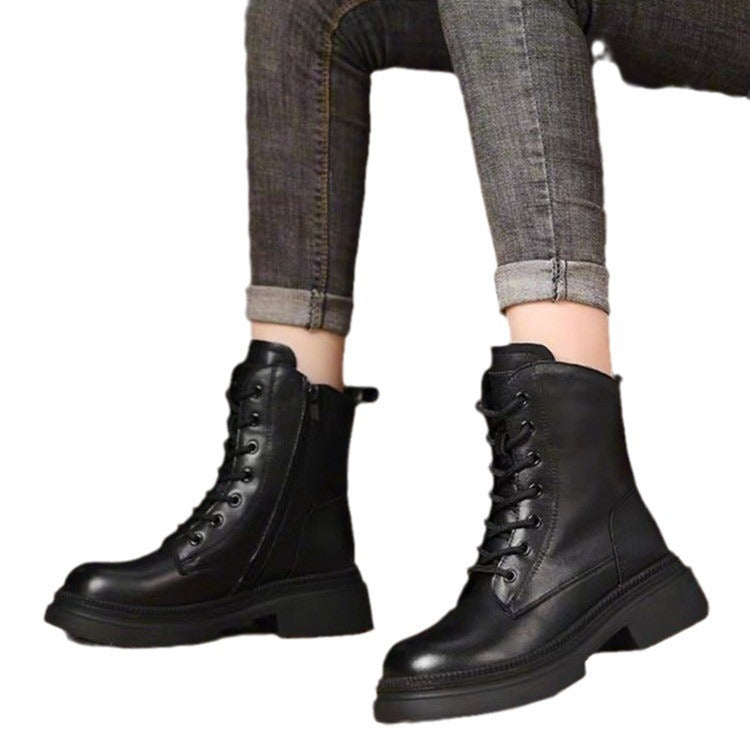 Damen solide Schnürboots mit rutschfester Sohle und bequemem Innenfutter Fudus