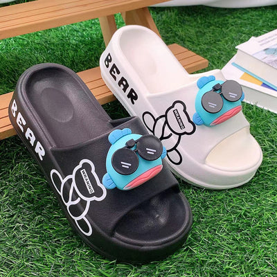 Damen Spaßige Freizeit-Sandalen mit tierischem Design und rutschfester Sohle Fudus