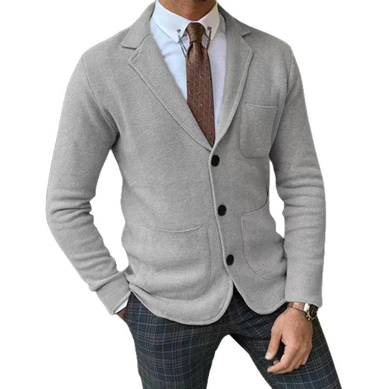 Herren Strickblazer mit modernem Schnitt und praktischen Taschen Aliams