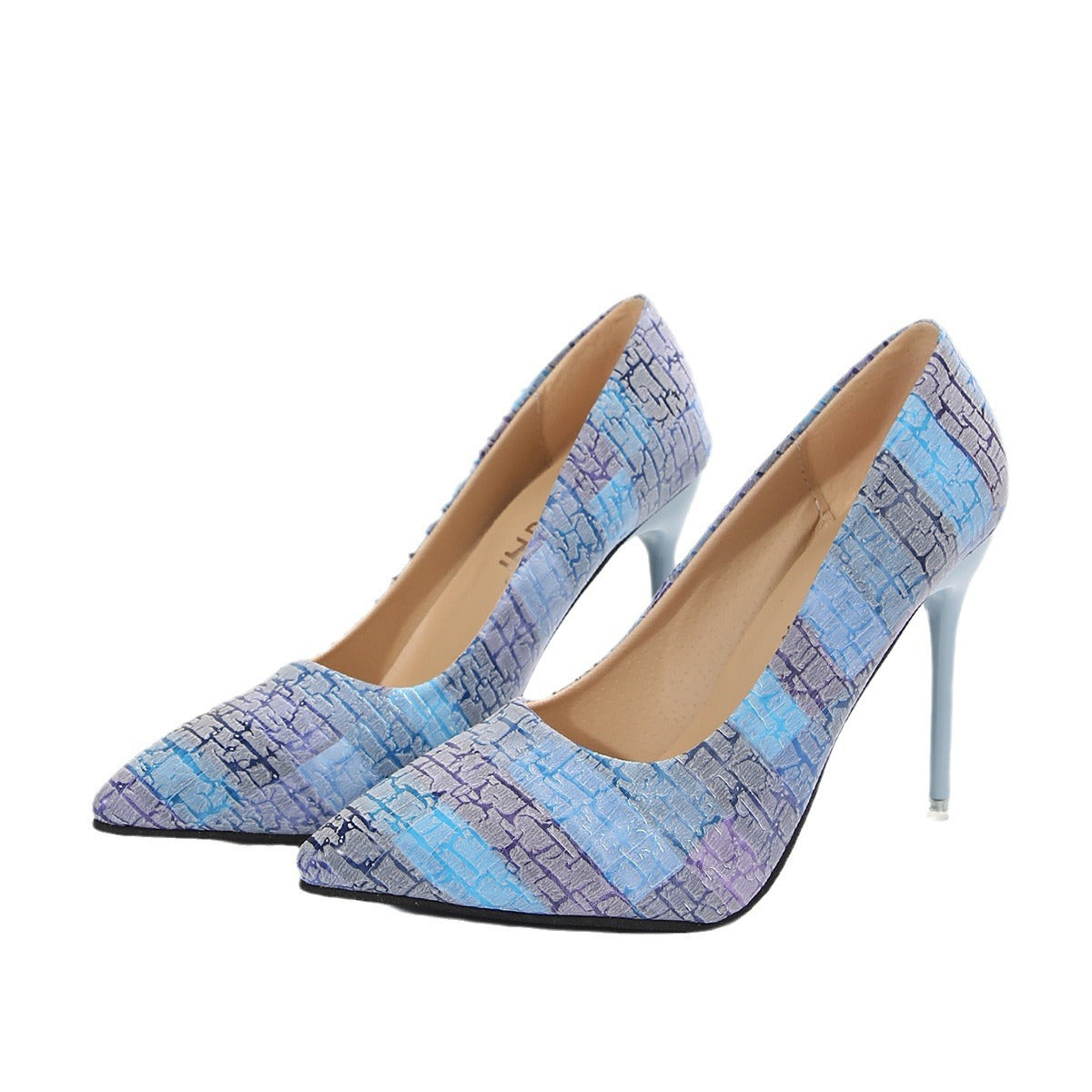Damen Glamouröse Pumps mit trendigem Mosaikdesign und elegantem Absatz Fudus