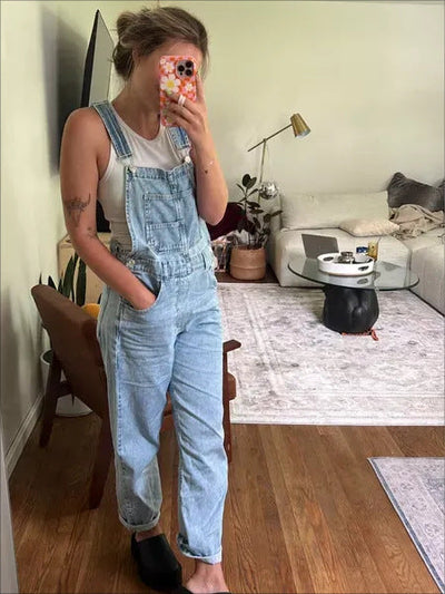 Damen Lässige und bequeme Latzhose Fudus