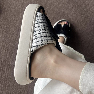 Damen Glamouröse Hausschuhe mit stilvollem Schleifen-Design Fudus