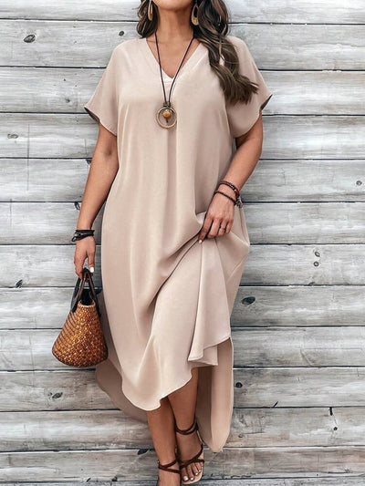 Sofia | Plus Size V-Ausschnitt-Kleid