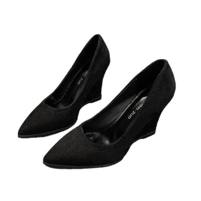 Damen Wedge-Pumps mit spitzem Zehenbereich und bequemer Innenpolsterung Fudus