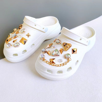 Damen Trendige und bequeme Clogs mit schicken Strasssteinen Fudus