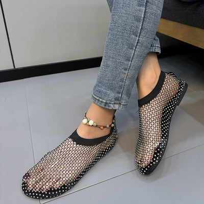 Damen atmungsaktive Netzschuhe mit elastischem Riemen Fudus