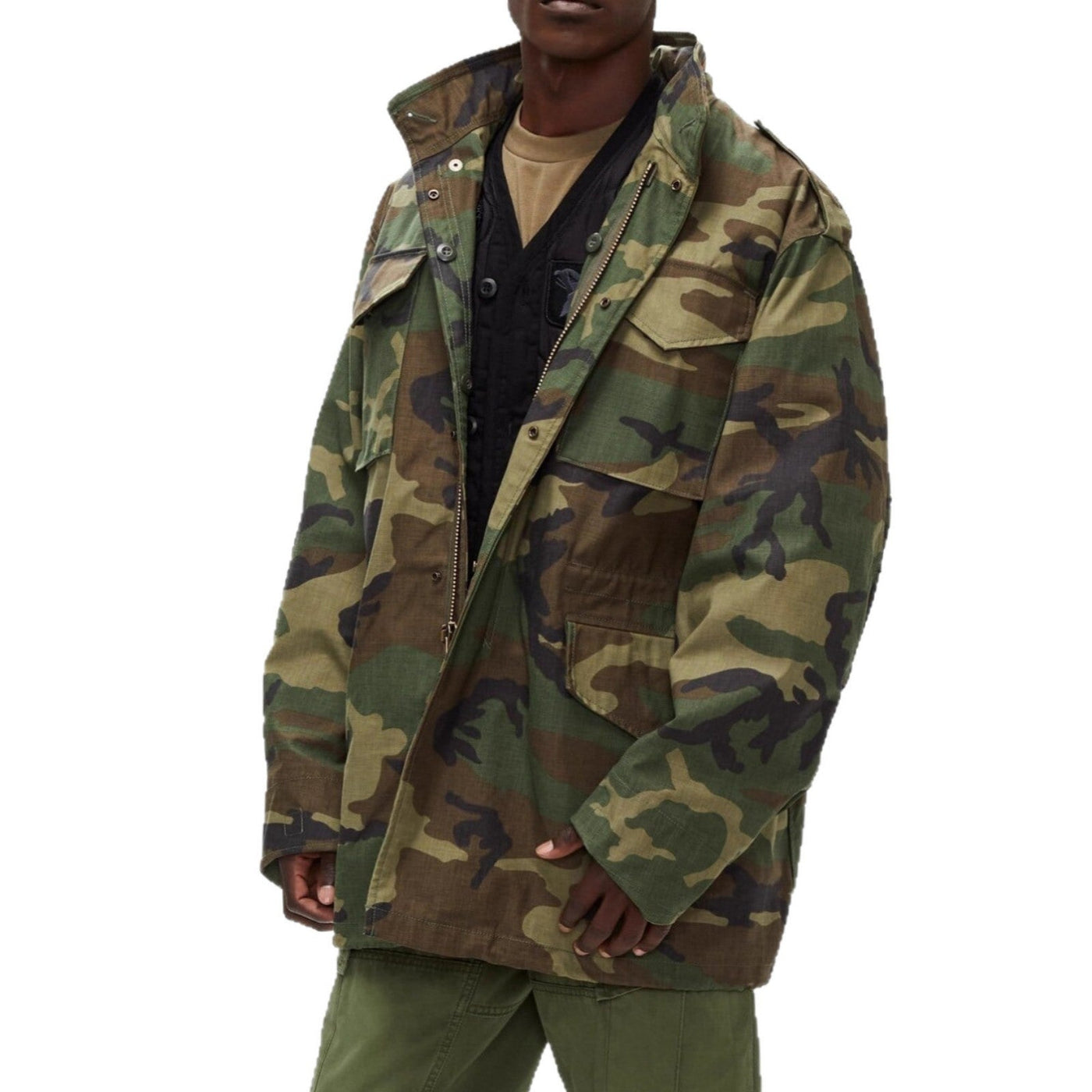 Herren multifunktionale Parkajacke mit praktischen Taschen und modernem Stehkragen Aliams