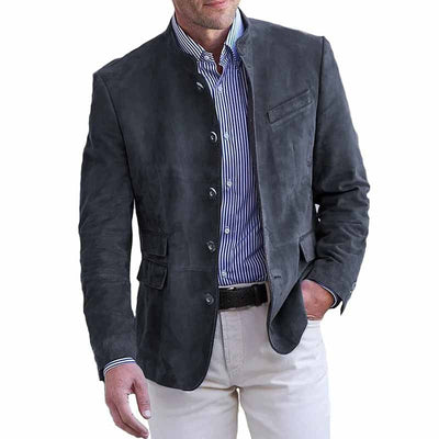 Herren elegante Wildlederjacke im modischen Schnitt Aliams