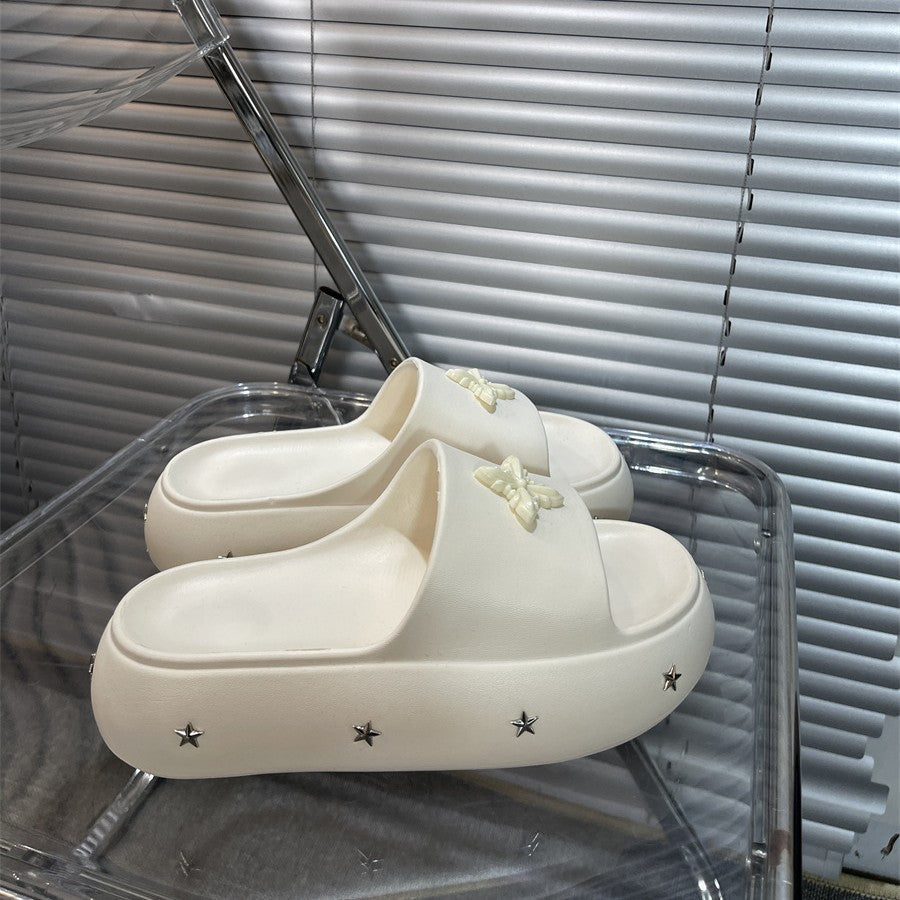 Damen Bequeme Pantoletten mit modischen Sternenapplikationen Fudus