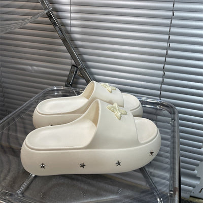 Damen Bequeme Pantoletten mit modischen Sternenapplikationen Fudus